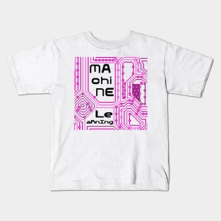 Machine Learning Computer Micro Chip Black Pink Kids T-Shirt